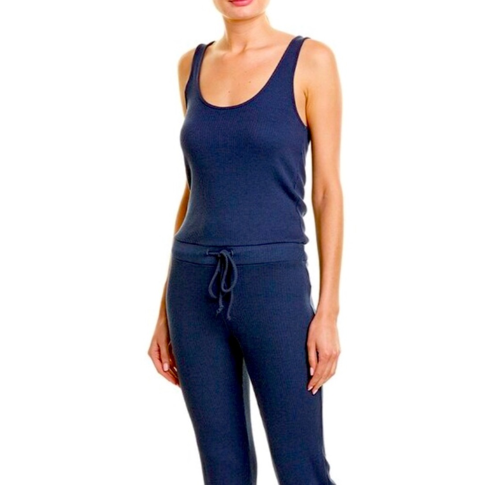 Anthropologie Monrow rib tank jumpsuit